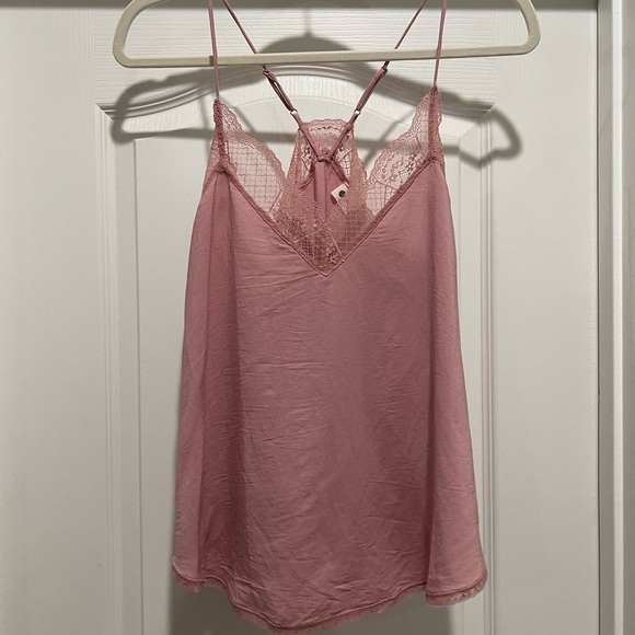 The Impeccable Pig Tops - Impeccable Pig Pink Lace Cami